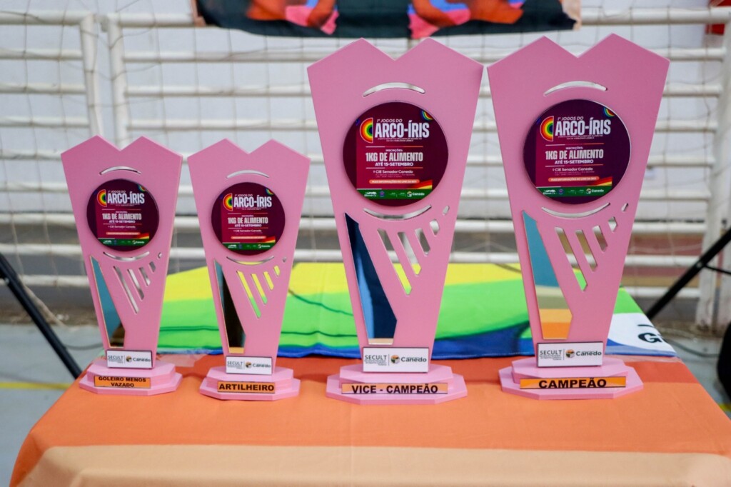 Troféus em disputa nos Jogos do Arco-Íris.